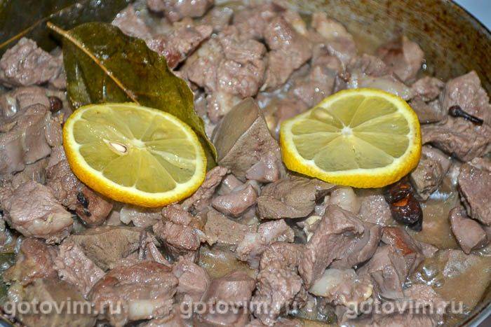 Фотографії рецепта Каурма по-грузинськи (смажена баранина, серце і печінка), 04 Каурма по-грузинськи (смажена баранина, серце та печінка), Крок 04