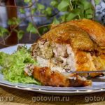 Курячий рулет із шавлією та хлібною начинкою Курячий рулет із шавлією та хлібною начинкою