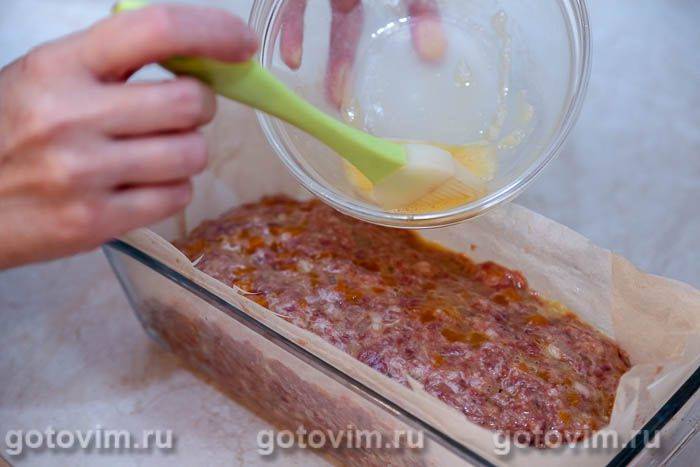 Фотографії рецепта М'ясний рулет з гарбузом і кедровими горішками, 05 М'ясний рулет із гарбузом і кедровими горішками, Крок 05