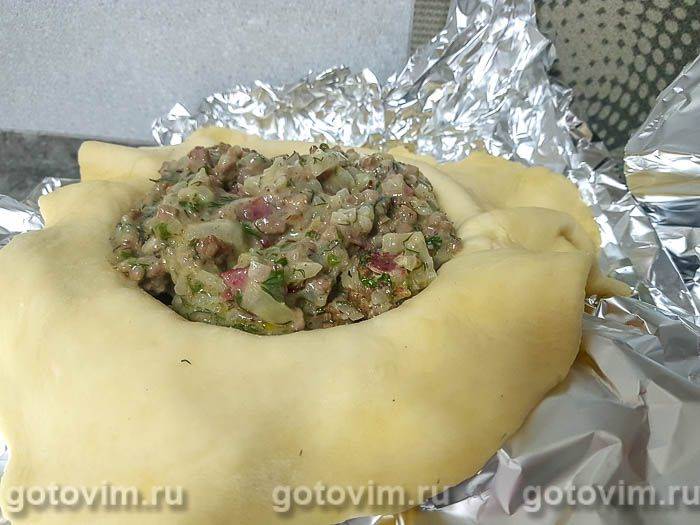 Фотографії рецепта Печеня з м'ясним фаршем у тісті, 05 Печеня з м'ясним фаршем у тісті, Крок 05
