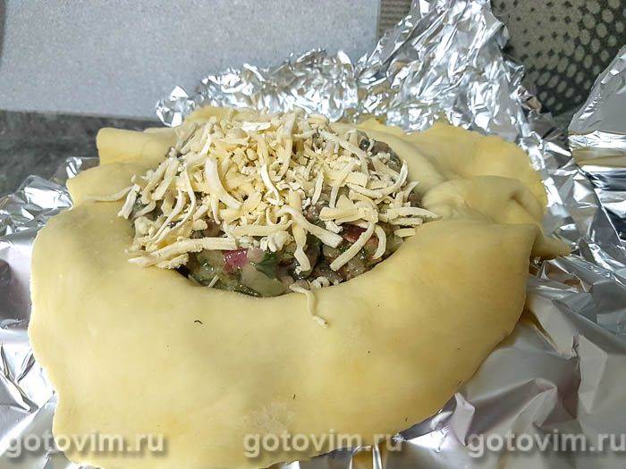 Фотографії рецепта Печеня з м'ясним фаршем у тісті, 06 Печеня з м'ясним фаршем у тісті, Крок 06