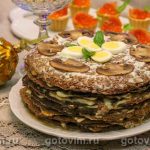Печінковий торт із грибами Печінковий торт із грибами