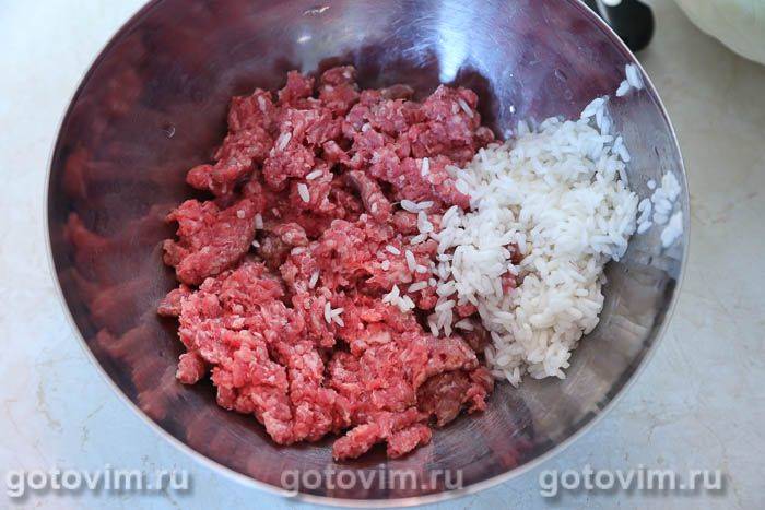 Фотографії рецепта Рулет з капусти з фаршем і рисом (у пакеті для запікання) , 01 Рулет із капусти з фаршем і рисом (у пакеті для запікання) , Крок 01