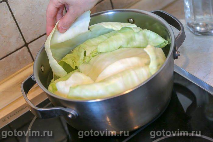 Фотографії рецепта Рулет із капусти з фаршем і рисом (у пакеті для запікання) , 02 Рулет із капусти з фаршем і рисом (у пакеті для запікання) , Крок 02