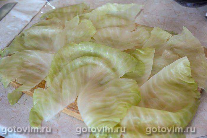 Фотографії рецепта Рулет з капусти з фаршем і рисом (в пакеті для запікання) , 04 Рулет із капусти з фаршем і рисом (у пакеті для запікання) , Крок 04