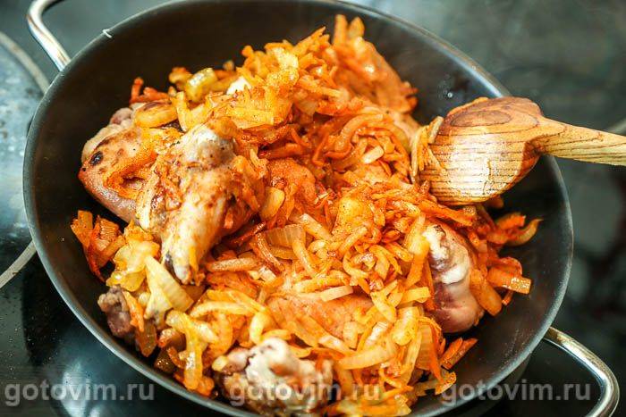 Тушкований кролик у сметані з овочами, Крок 06