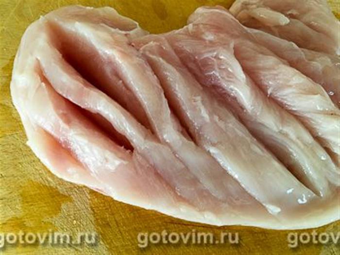 Курячий рулет зі шпинатом, Крок 01