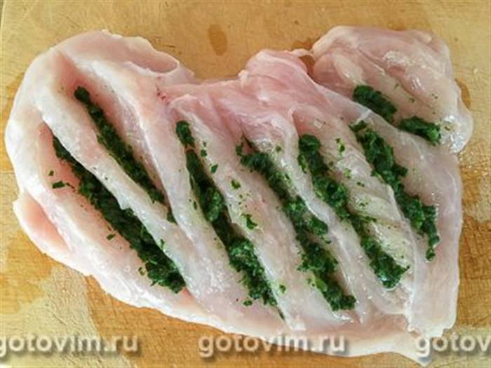 Курячий рулет зі шпинатом, Крок 02