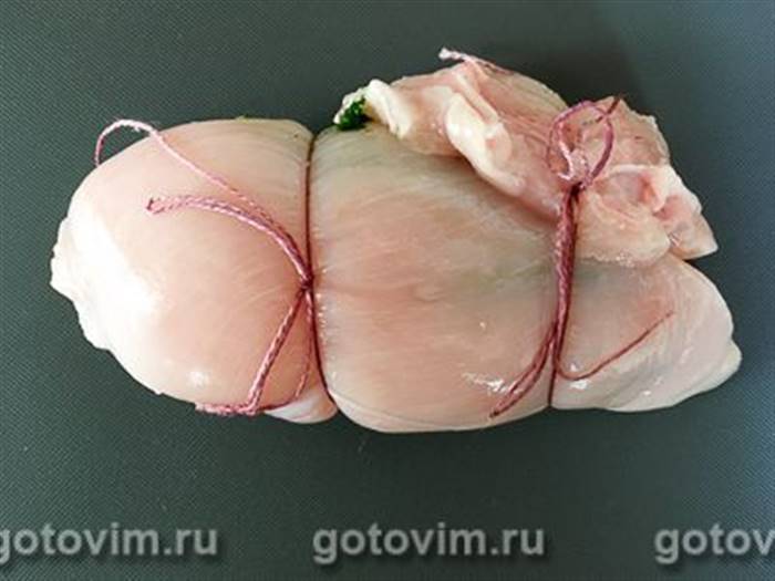 Курячий рулет зі шпинатом, Крок 03